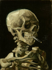 Vincent van Gogh   Head of a skeleton with a burning cigarette   Google Art Project