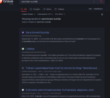 Sanctionsed suicide brave