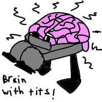 Brain with tits