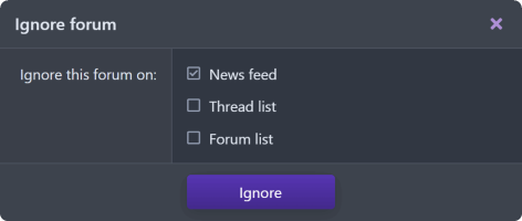 Ignore forum