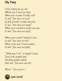 My fairy poem by lewis carroll