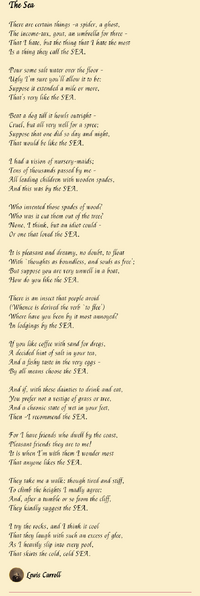 The sea poem by lewis carroll