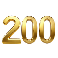 Pngtree golden colour number 200 png image 12648248