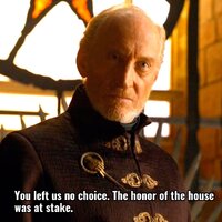 You left us no choice the honor of the house was at zw 