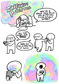 Infinite potential vs real awe created in another   tumblr